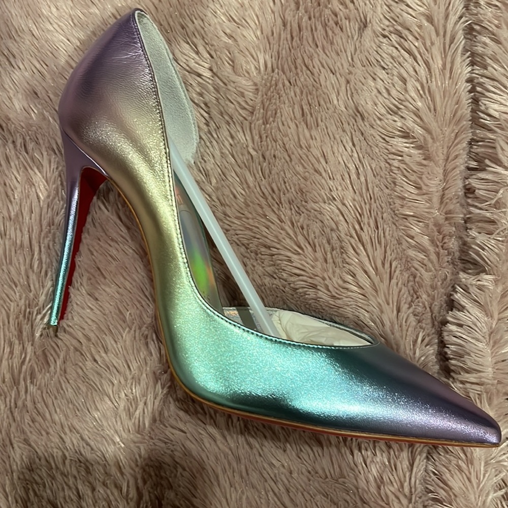 CHRISTIAN LOUBOUTIN IRIZA 100 LEATHER PUMP - Picture 2 of 8